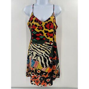 Averie‎ M Sleep Harlow Animal Print V-Neck Night Dress Lounge Slip Dress